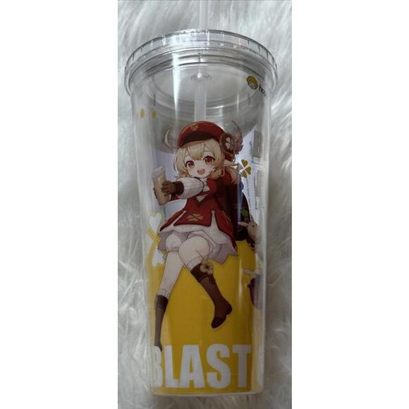 Genshin Impact Happy Lemon Collab 24 oz Tumbler (Klee and Jean) Brand New! - Picture 2 of 9
